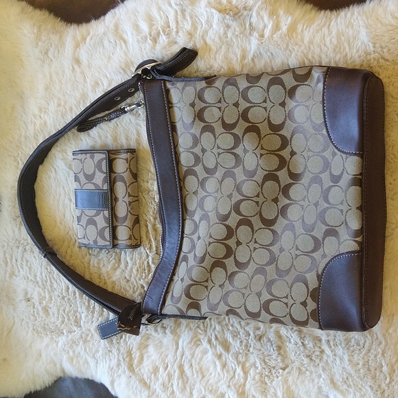 Coach Handbags - Coach hobo bag and wallet set